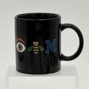 Vintage IBM "Eye Bee M" Bee Logo Coffee Mug Cup Black by Paul Rand